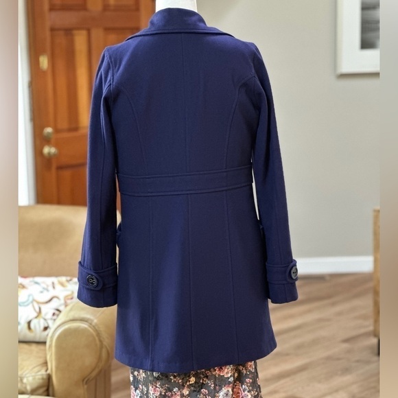 Vintage Anthropologie Tulle brand wool blend Peacoat SZ S-L - Picture 4 of 11